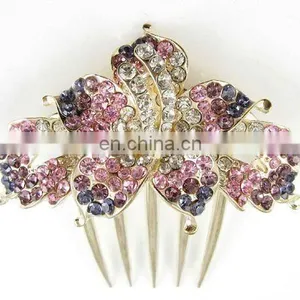 2013 Newest Fashion Alloy Rhinestone Hair Comb Fork thumbnail-1