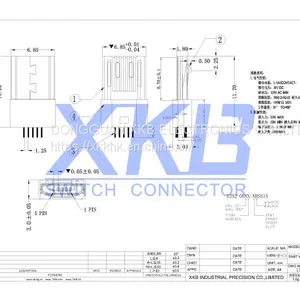 MICRO 5P Welding Plate Male Short Body Exposed 6.7mm USB Connector thumbnail-2