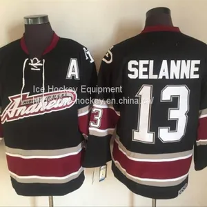 Anaheim Ducks #13 Selanne Throwback Black Jersey thumbnail-1