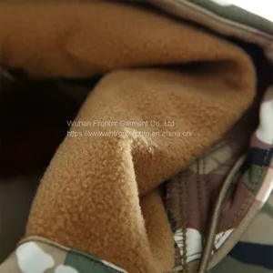 Chinese Clothing Manufacturers Khaki Soft Shell Jacket For Outdoor Jacket thumbnail-3