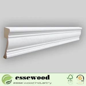 Decorative Interior White Gesso Coated MDF Moulding thumbnail-1