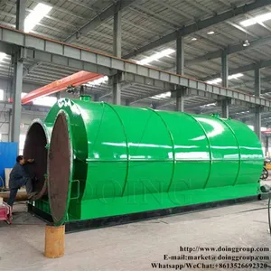 High Performance Waste Tyre Recycling to Fuel Oil Pyrolysis Plant Factory Price thumbnail-4