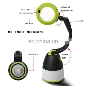 Multifunction Rechargeable Table Lamp Portable Flashlight Outdoor Portable Camping Light With Power Bank thumbnail-5