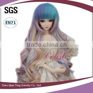 Fluorescence Green Long Big Wavy Synthetic Bjd Doll Wigs thumbnail-4