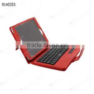 Bluetooth Keyboard for IPad Mini,red Removable Plastic Keyboard With Synthetic Leather Case thumbnail-1