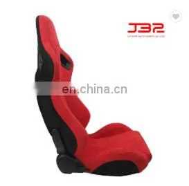 Red With Lattice Upholstery JBR1074 Single Slider Suede for Sports Car Use Racing Car Seat thumbnail-3
