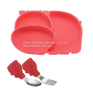 Suction Dinner Plate Baby Practical Silicone Plate Set by Weiqi Factory thumbnail-4