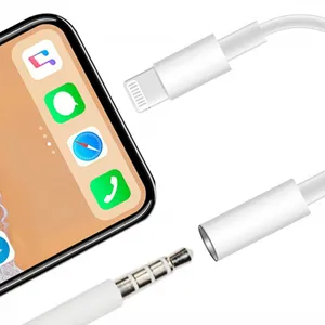 MFi Certified Lighting Cable Earphones Headphone Adapter 3.5mm Jack Audio Video Cables for Iphone 13 thumbnail-4