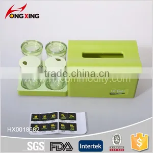 Rectangle Plastic Napkin Box With Condiment Box 5 Pcs/set thumbnail-1