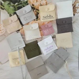 Personalized 100pcs Jewelry Velvet Pouches Bags For Earings Rings Neckalce Jewelry Packaging thumbnail-4