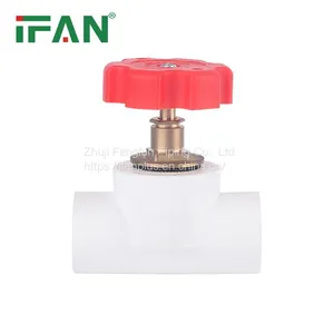 IFAN Plumbing Plastic PPR Pipe Fitting PPR Stop Valve With Red Handle thumbnail-5