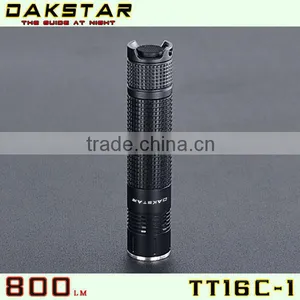 DAKSTAR TT16C-1 CREE XML T6 LED 800LM 18650 Aluminum Rechargeable Police Emergency Camping Minin LED Flashlight thumbnail-1