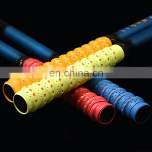 Wholesale Cheap Price Overgrip Double Layer PU Leather Colorful Anti Slip Badminton Tennis Overgrip thumbnail-5