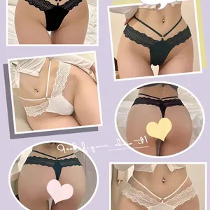 Wholesale Lace G-String Thongs for Women Sexy Low Rise Underwear Breathable T-back Thongs Panties thumbnail-1
