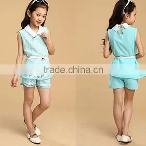 2015 Summer Shorts Girls Leisure Suit Cute Children China Supplier thumbnail-4