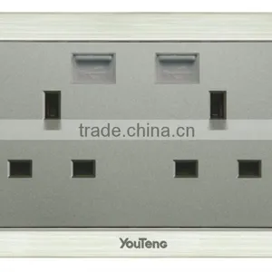 Double British Socket With USB Socket thumbnail-1
