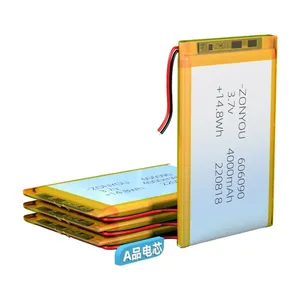Ultra Thin 4000mAh Pouch Cell 606090 Lipo Batteries 3.7V 500 Cycles for Outdoor Solar LED Light thumbnail-3