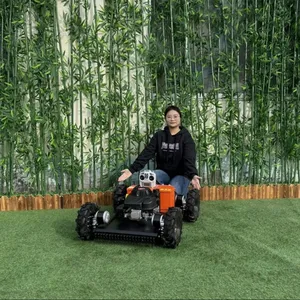Industrial Single Cylinder 4-Stroke Cordless Gas-Electric Hybrid Lawn Mower Remote Control Versatile Terrain Adaptation Vigorun thumbnail-1