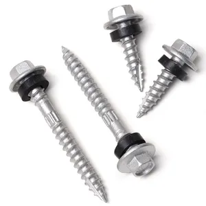 Self Drilling Screw Flat Head With EPDM Washer 304 Stainless Steel for Wall Cladding High Hardness Factory Direct Full Sizes thumbnail-3