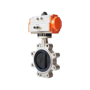 Factory Direct Sales of High-quality Stainless Steel Pneumatic Lug Butterfly Valve thumbnail-1