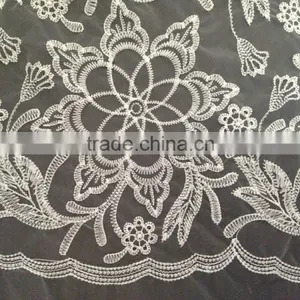 2016 Popular Lace Accessory Organdy Lace Milk Silk Full Lace Fabric for Garment thumbnail-3