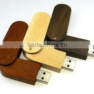 Stylish Wooden Twist Drive Eco Friendly Swivel Flash Drive With Wood Finish thumbnail-1