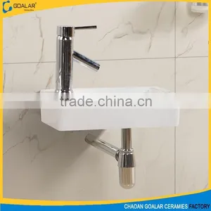 Small Size Elegant Design Useful Wall Hung Washroom Ceramic Sink thumbnail-1