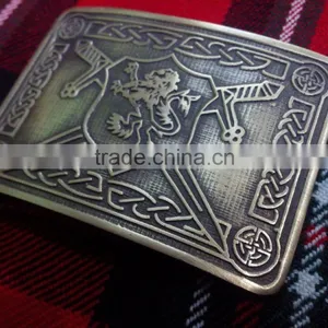 Scottish Rampart Lion Kilt Belt Buckle In Antique Finished thumbnail-3