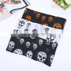 SF016 Autumn Best Selling Orange Leopard Print Silk Scarves 160*70cm thumbnail-6