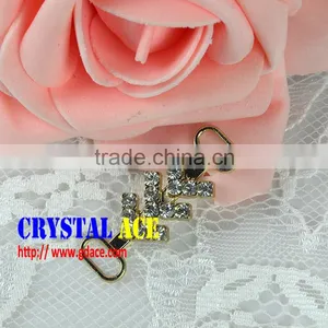 Wholesale Decorative Rhinestone Buckles, Crystal Rhinestone Ribbon Buckle for Garment Accessories thumbnail-5
