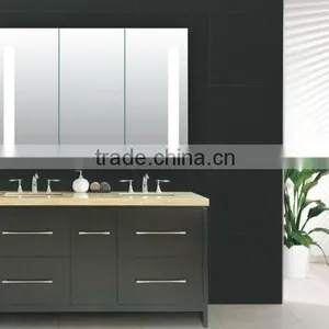 Hot-sale IP44 Led Light Anti Fog Hotel Bathroom Lighted Wall Mirror Cabinet With Sensor thumbnail-1