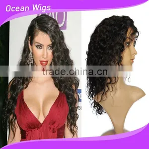 Long Curly Wigs For Black Women, Malaysian Human Hair Kinky Curly Full Lace Wigs thumbnail-5
