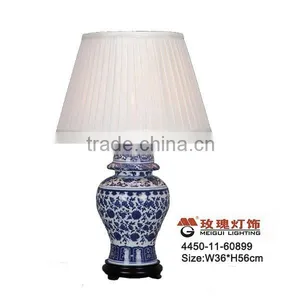Blue and White Porcelain and Wood Base Decor thumbnail-1