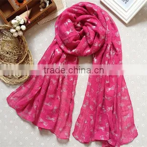 Wide 100% Cotton Pashmina Shawl Scarf for Women thumbnail-5