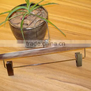 Hot Sale Wooden Hanger With Clips & Wooden Hanger thumbnail-1