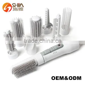 8 in 1 Electric Hot Air Hair Brush Hair Dryer Curler Roller Straightener Styling KM thumbnail-1