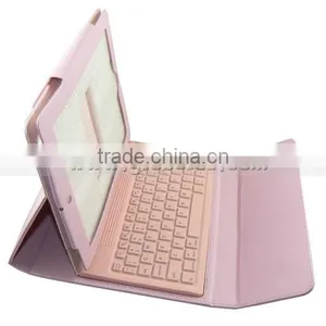 Wireless Bluetooth Keyboard for IPad 2 / 3,Stand Leather Cover Case for IPad 2 / 3 thumbnail-1