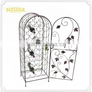 Customized Floor Standing Display Rack Metal Wine Rack Cabinets thumbnail-1