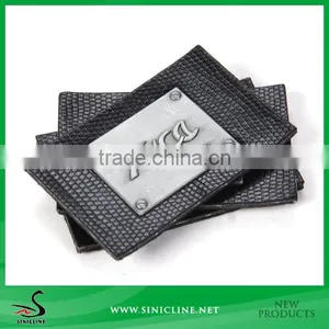 Sinicline Custom Embossed Leather Patch Custom Embroidery Patch Leather Patch for Denim thumbnail-1
