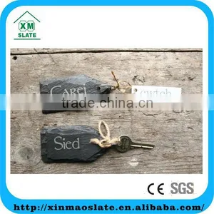 *slate Keyring With Engraved Logo/creative Slate Keyring thumbnail-1