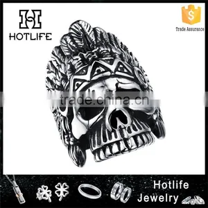 2016 Hot 316L High Quality Skull Finger Ring Man thumbnail-1