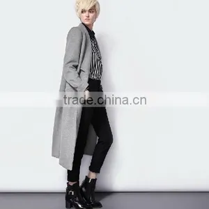 2015 European Minimalis Mwomen's Long Wool Coat thumbnail-2
