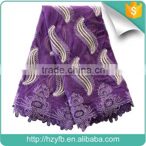 New Arrival French Lace Fabric 2016 for Wedding / Mesh Lace Fabric With Stones / African French Lace for Evening Dress thumbnail-1