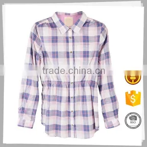 Professional Manufacture Latest Design Fashion Cotton Lady Long Sleeve Shirt thumbnail-1