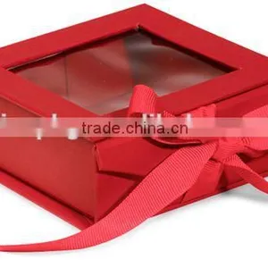 Eco-friendly Custom Black Small Gift Box With Transparent Window thumbnail-5