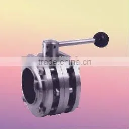 304/316L Sanitary Stainless Steel Butterfly Valve Welded thumbnail-1