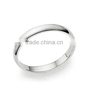 3MM 925 Sterling High Polish Plain Wedding Silver Band Ring thumbnail-1