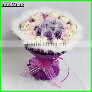 Hot Sale Purple Toy Plush Bouquet thumbnail-1