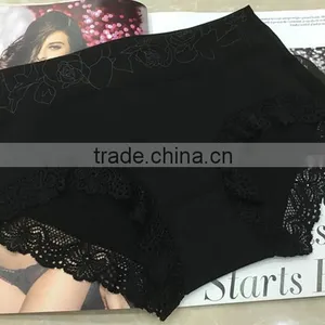 Stylish Black Design High Quality in Stock Large Size Underwear for Lady Panty thumbnail-1