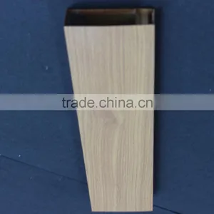 High Gloss Wood Grain Finished Suspended Metal Strip Ceiling Aluminum Square Tube Screen Ceiling Tiles thumbnail-3